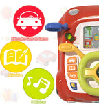 Kids Driving Steering Wheel Toy - Interactive Car Simulator with Light & Sound