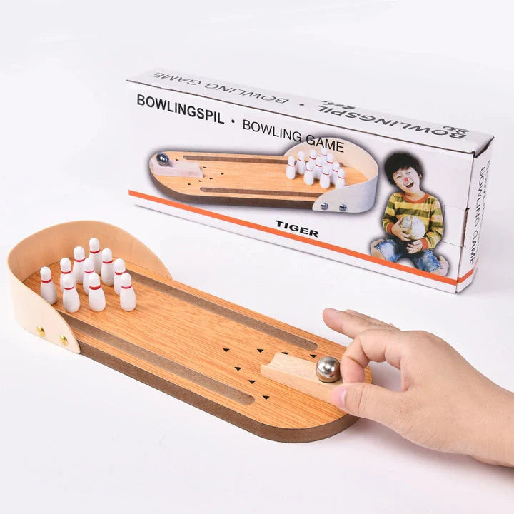 Wooden Desktop Bowling Game Main image