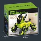 Mini RC Robot Dog - 2.4GHz 8-Wheel Stunt Toy
