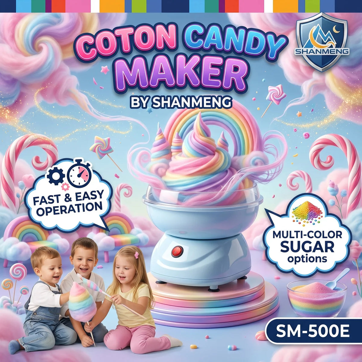 Electric Cotton Candy Maker Machine For Home Kids
