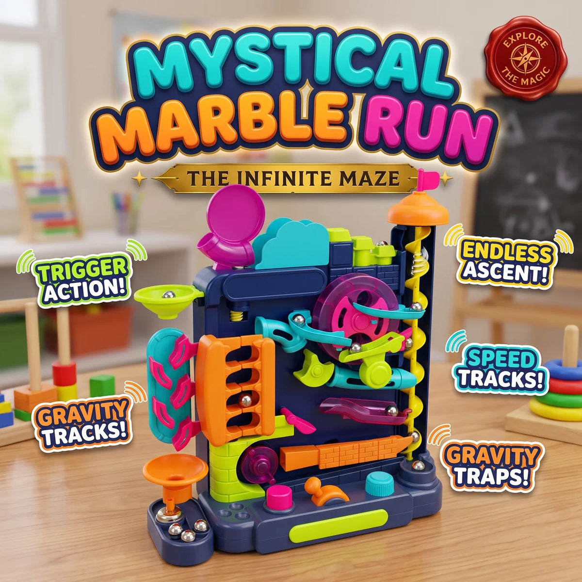 Colorful Marble Building Pin Ball Machine Main image