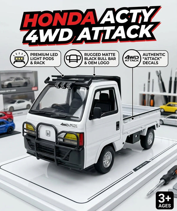 Honda Acty Truck Die-Cast Model Car with LED Lights & Sound Effects