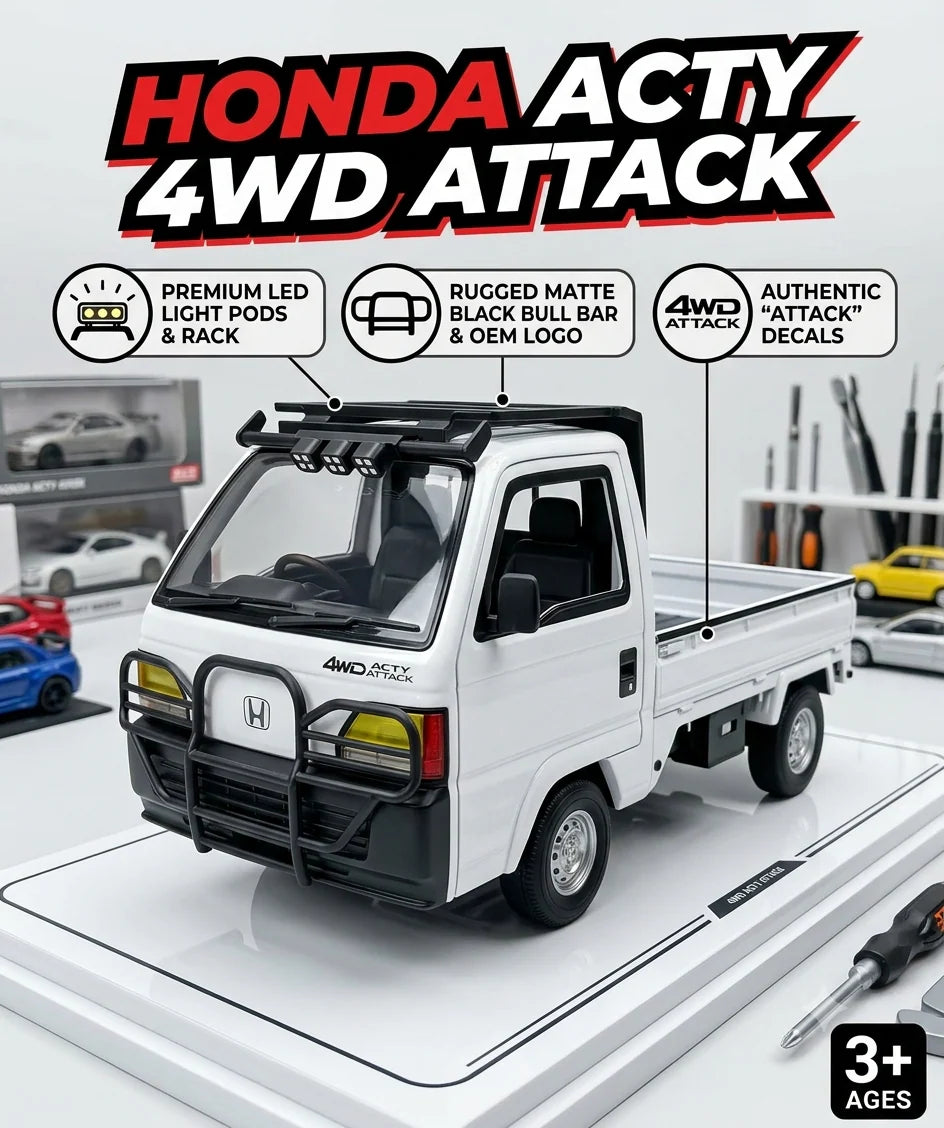 Honda Acty Truck Die-Cast Model Car with LED Lights & Sound Effects Main image