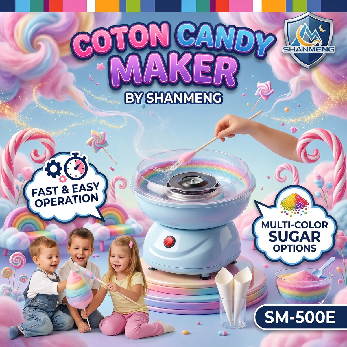 Electric Cotton Candy Maker Machine For Home Kids Main image