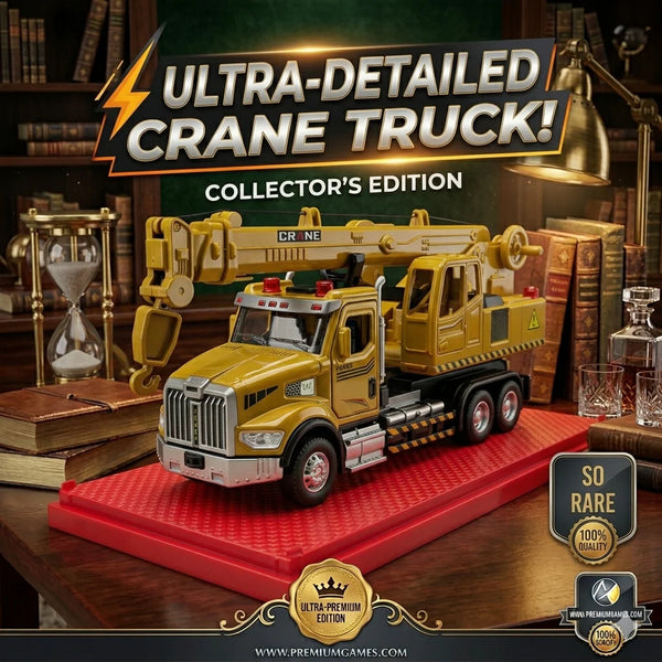 1:24 Scale Die-cast Crane Construction Truck With Light and Sound