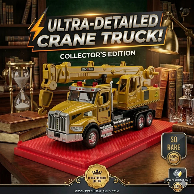1:24 Scale Die-cast Crane Construction Truck With Light and Sound Hover Image