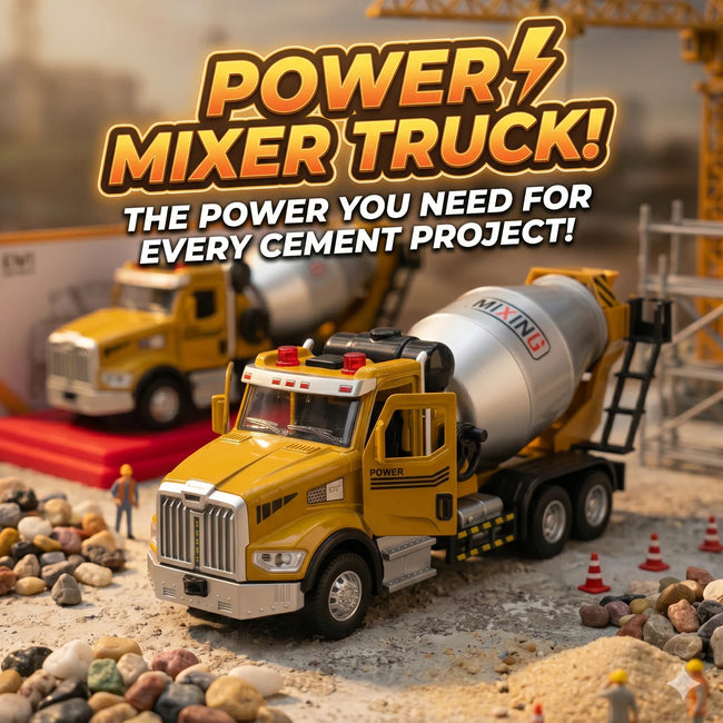 1:24 Scale Die-cast Cement Mixer Truck With Light and Sound Hover Image
