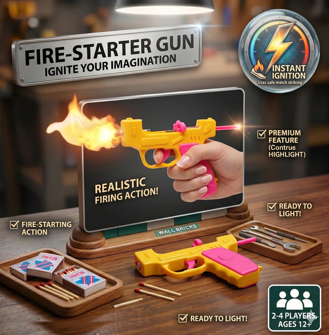 High Quality Pretend Play Matchstick Gun Toy Hover Image
