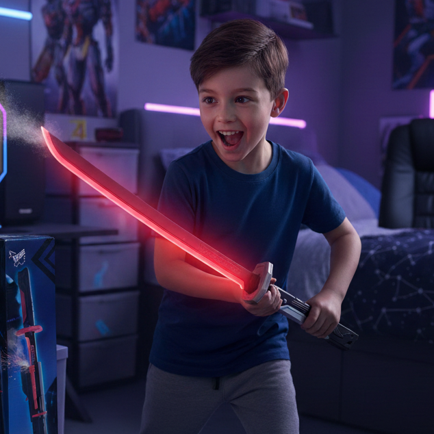 Sparkblade LED Sword - Light-Up Katana Sword with Smoke & Spark Effects