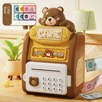 Multi-function Cartoon Atm Piggy Bank With Fingerprint Password