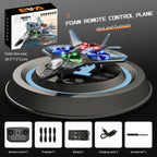 RC Fighter Jet Drone - Remote Control Helicopter with LED Lights & Stunt Flying