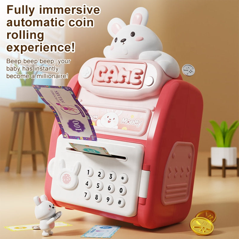 Multi-function Cartoon Atm Piggy Bank With Fingerprint Password