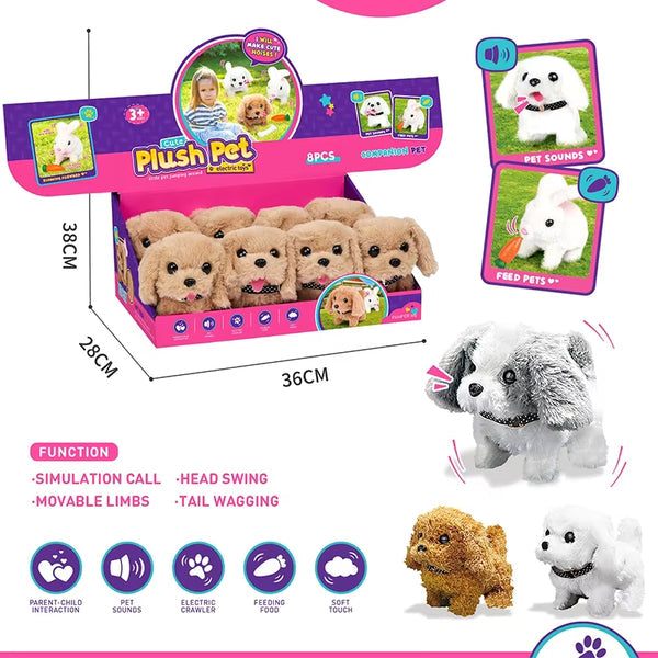 Interactive Walking Plush Dog - Pack of 1