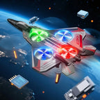 RC Fighter Jet Drone - Remote Control Helicopter with LED Lights & Stunt Flying