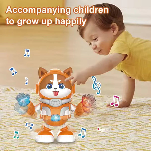Electric Dancing Space Rabbit Toy - Walking Musical Toy with Lights & Sound