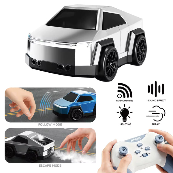 RC Drift Car Set - 2.4GHz Remote Control Mini Racing Cars with LED Lights & Smoke Function