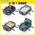 5-in-1 Tabletop Football Game - Multi-Game Sports Table for Kids
