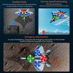 RC Fighter Jet Drone - Remote Control Helicopter with LED Lights & Stunt Flying