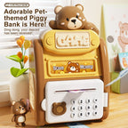 Multi-function Cartoon Atm Piggy Bank With Fingerprint Password