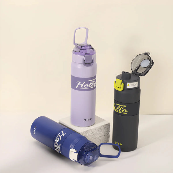 Hello Stainless Steel Water Bottle ( Pack of 1 )