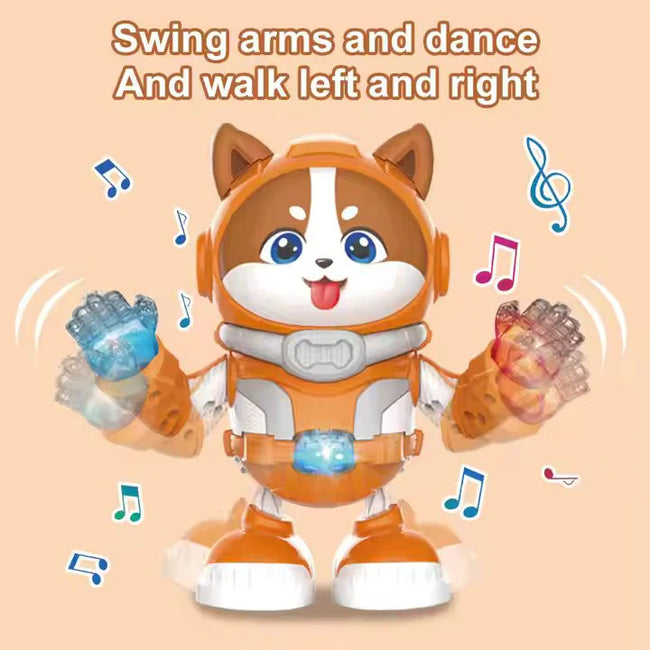 Electric Dancing Space Rabbit Toy - Walking Musical Toy with Lights & Sound Hover Image