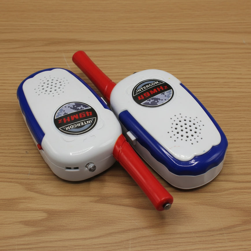 Police Force Gun Set with Walkie Talkie - Kids Pretend Play Set with Light & Sound