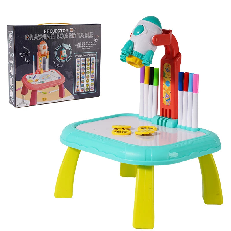 🚀 Kids Spaceship Painting Projection Table