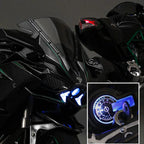 1:6 Scale Kawasaki Ninja H2R Die-Cast Motorcycle - Alloy with Smoke Effect & Lights