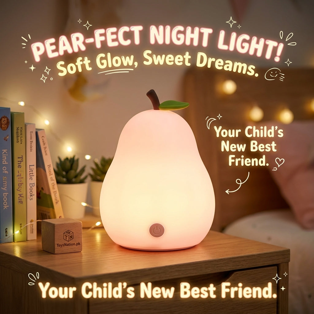 low & Dream Pear Silicone Night Light – Cute Soft Glow Bedside Lamp for Kids Secondary image