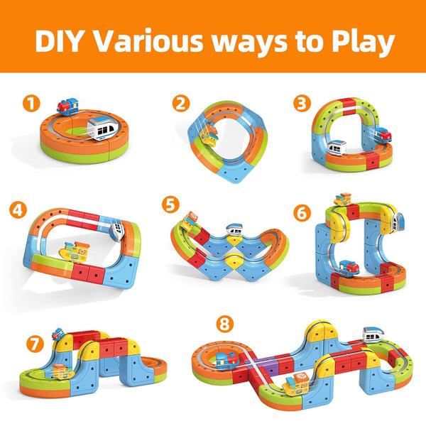 Magnetic Train Puzzle Track Set 18 Pieces