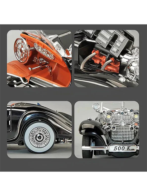 1:24 Scale Mercedes-Benz 500K Die-Cast Model - Classic Alloy with Light & Sound