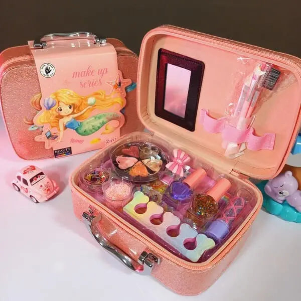 Kids Makeup Kit for Girls - Complete Beauty Play Set with Bag & Mirror