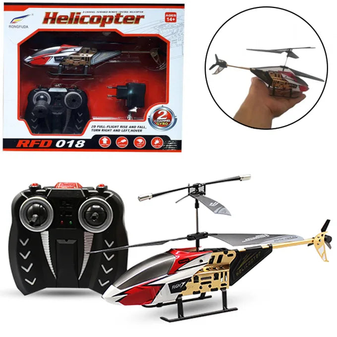 3.5-Channel RC Helicopter with LED Lights - Infrared Remote Control for Kids