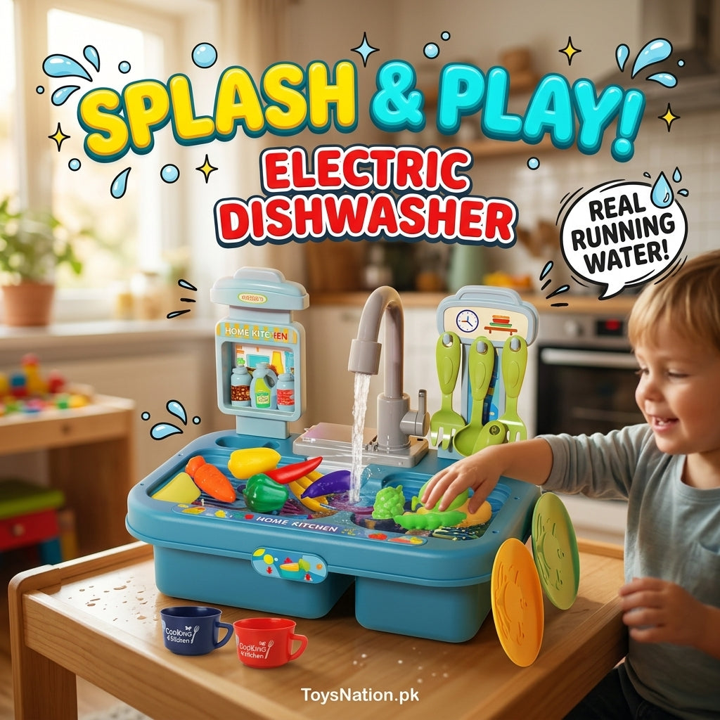 Kids’ Electric Kitchen Sink Playset