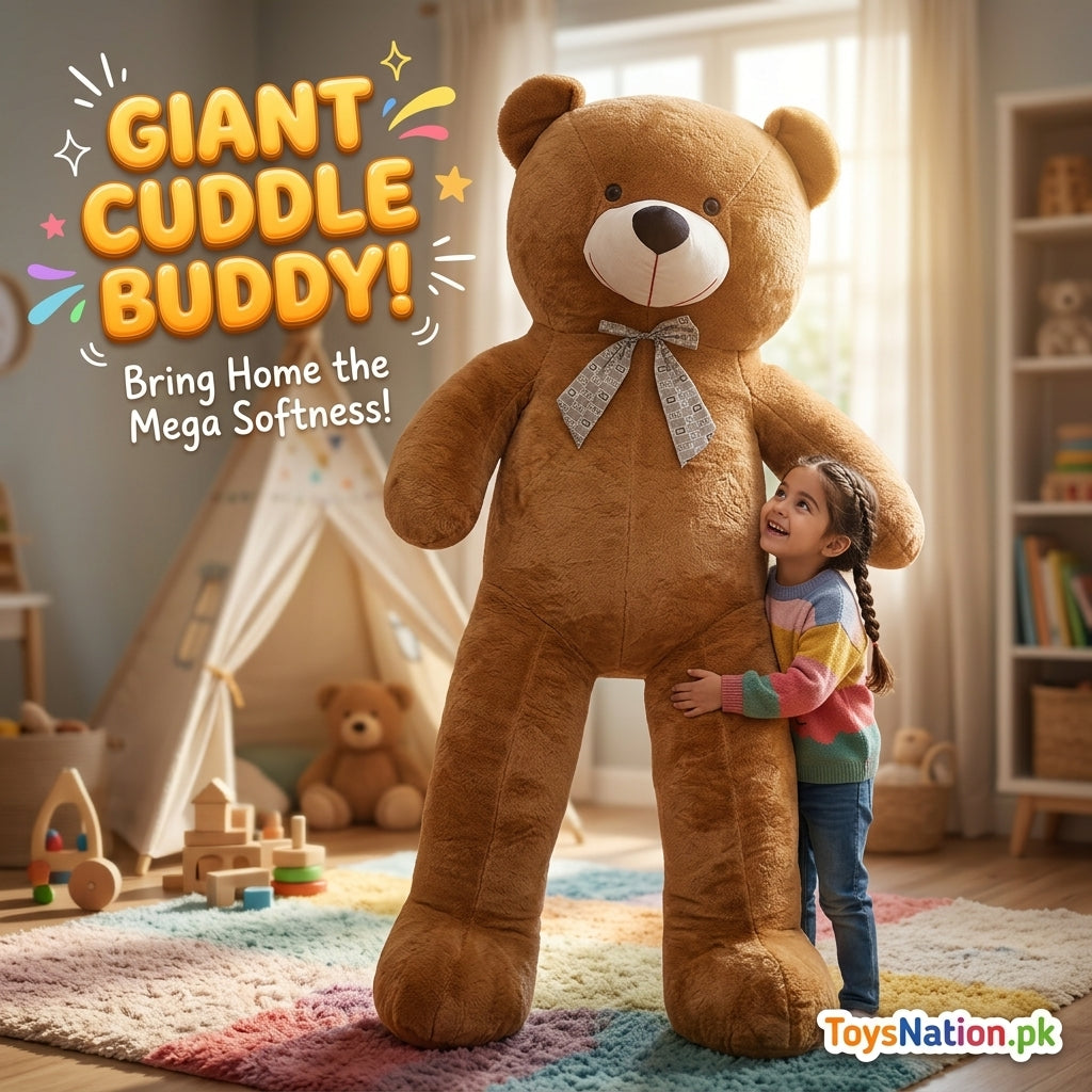 Giant Plush Teddy Bear with Bow Tie - Big Size