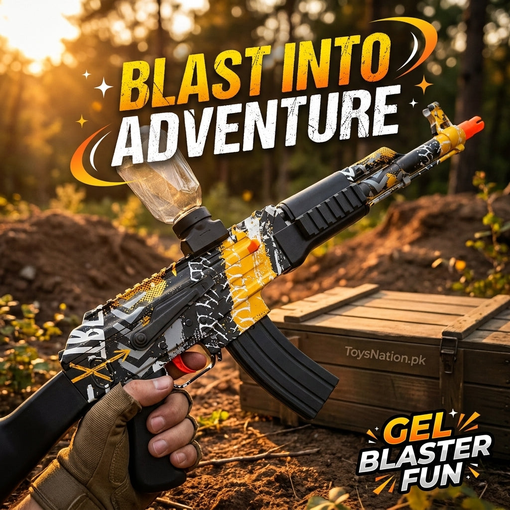AK-47 Style Gel Blaster Toy Gun – Electric Water Bead Shooter for Kids