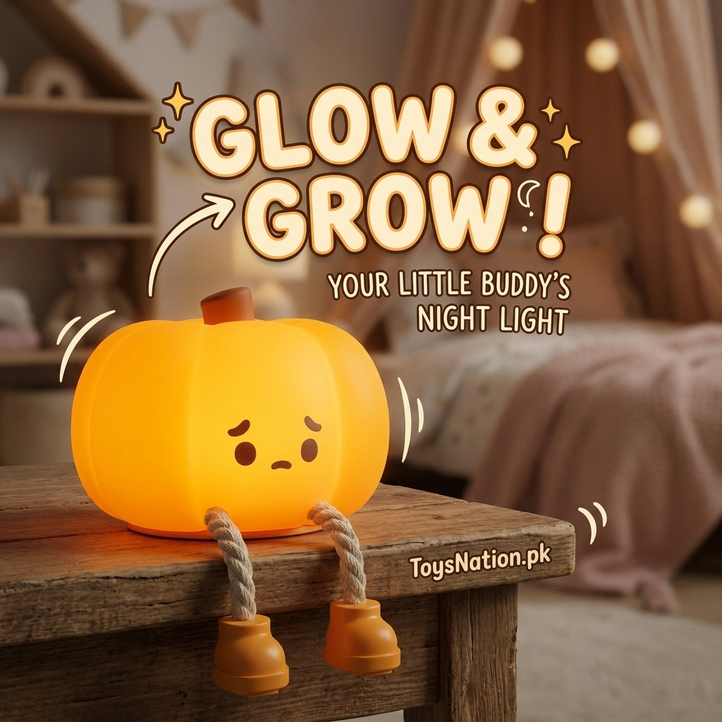 Glo-Gourd Pals Pumpkin Night Light – Cute Glowing LED Lamp for Kids' Main image