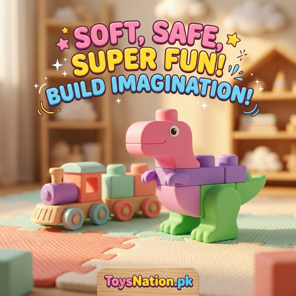 Soft Rubber Building Blocks Set – 80pcs Tpr Safe & Creative Learning Blocks Secondary image