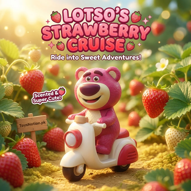 Adorable Lotso Strawberry Bear Scooter for Kids ( Pack of 1 ) Hover Image