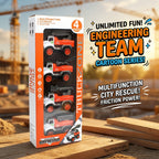 4-piece Engineering Construction Truck Set – Diecast Mini Fleet