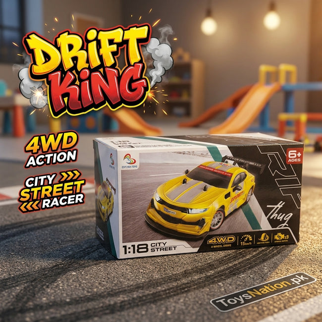 1:18 Remote Control Drift Racing Car – 4wd High-speed Street Racer Main Image