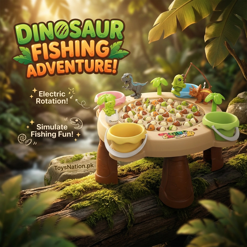 🦖 Dino Electric Fishing Game Table 🎣