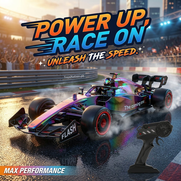 Flash F1 RC Racing Car – 4WD Remote Control Formula Car with Drift & Spray Effect