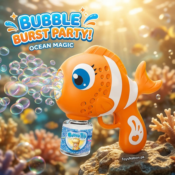 Clown Fish Bubble Gun – Automatic Bubble Blaster with Bubble Solution for Kids  Alternatives: