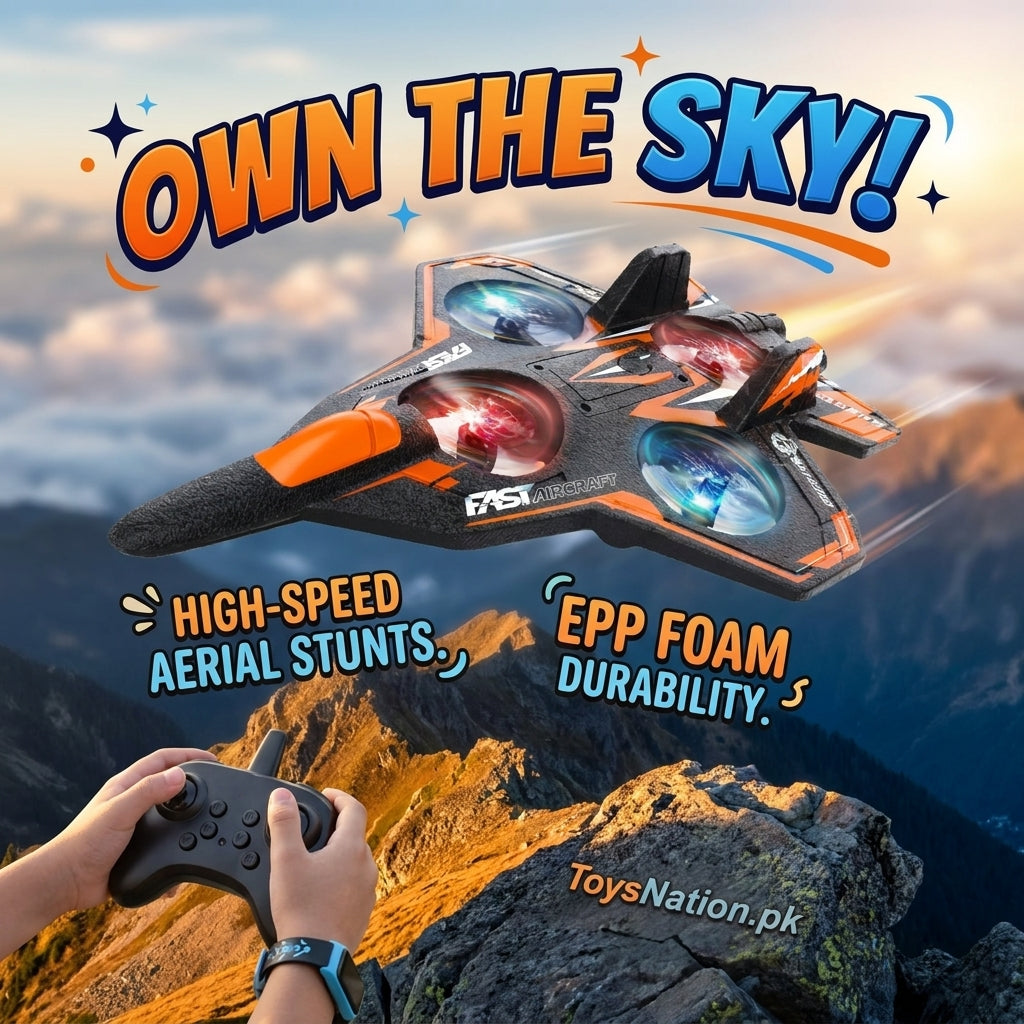 Fast Aircraft RC Fighter Jet – High-Speed Aerial Stunts with EPP Foam Body & LED Lights