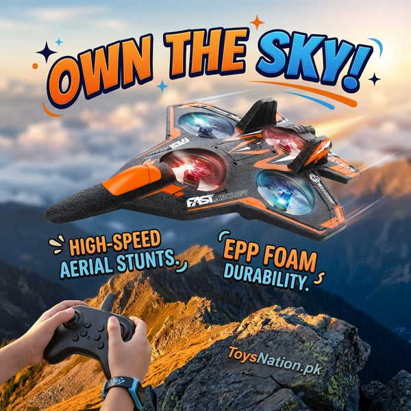 Fast Aircraft RC Fighter Jet – High-Speed Aerial Stunts with EPP Foam Body & LED Lights