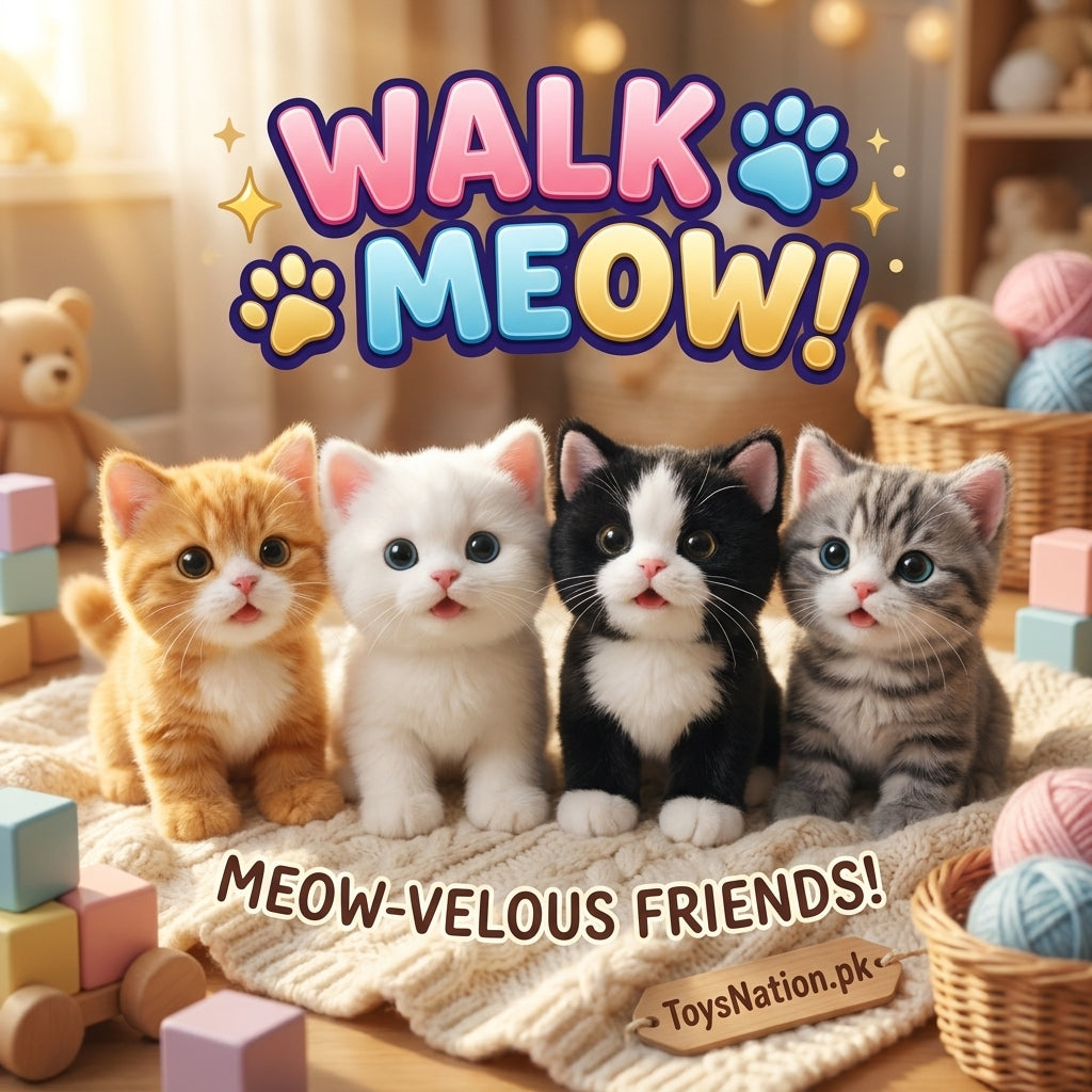 Interactive Walking & Meowing Cute Cat - Pack of 1 Secondary image