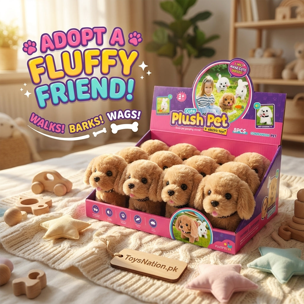 Interactive Walking Plush Dog - Pack of 1