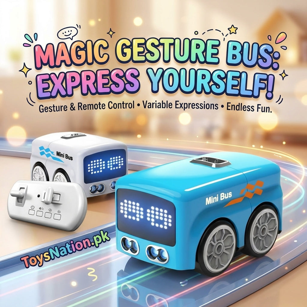 RC Follow Ball Mini Magic Bus With Face LED Light