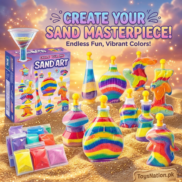 DIY Sand Art Kit for Kids - Create Your Own Rainbow Sand Art Bottles